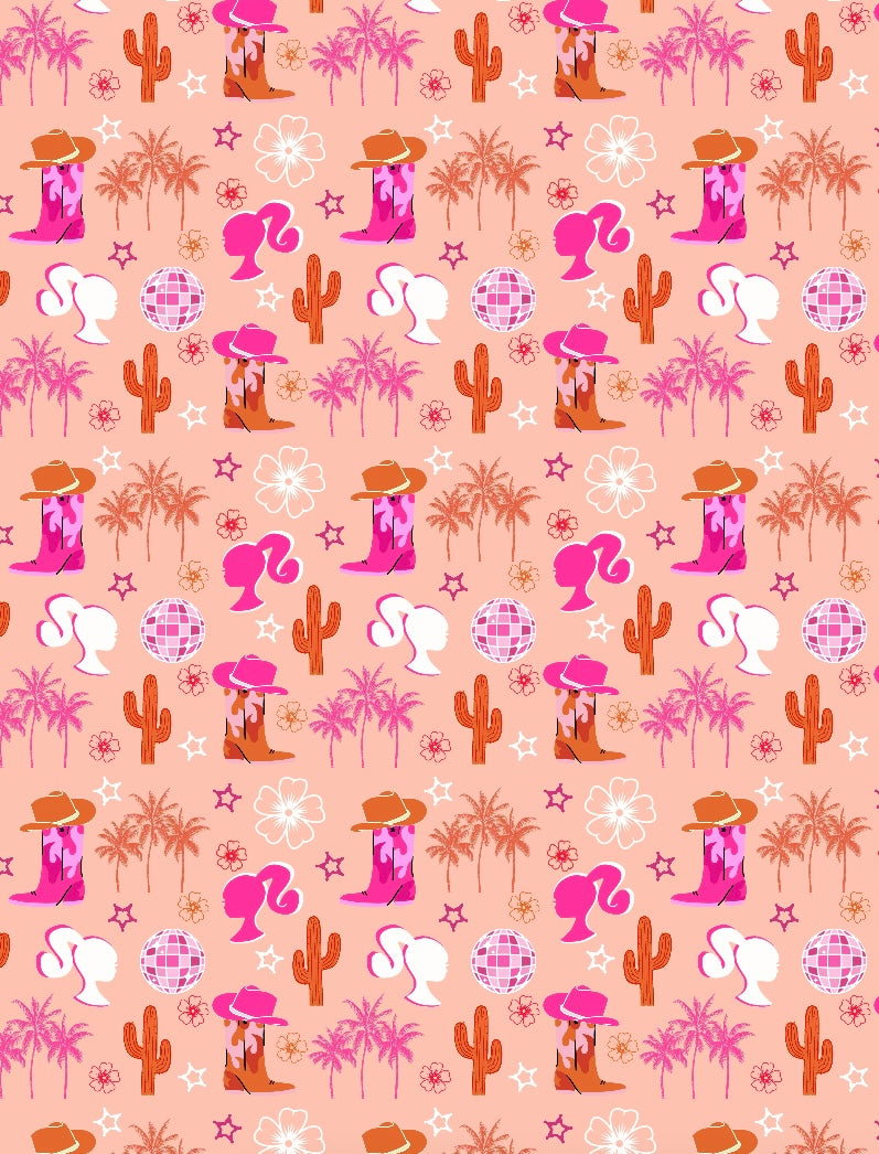 Cowgirl Barbie| Bows | Bandanas | Butterfly Bow | Hat | Sublimation Design Collars & More