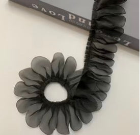 Black Wavy Trimming for Bandanas
