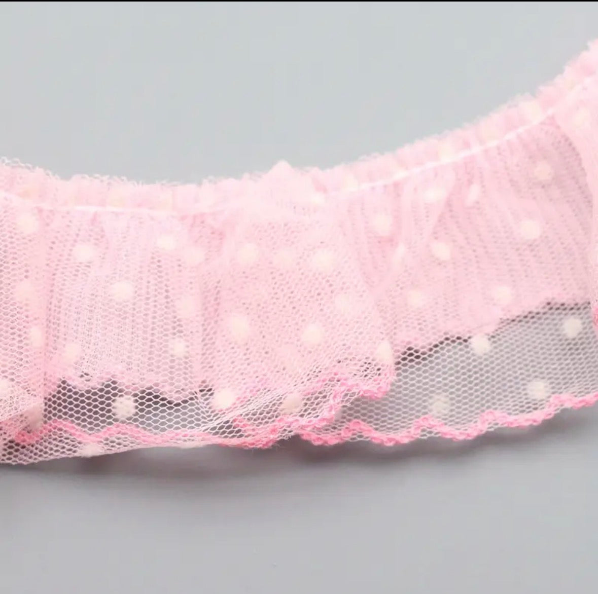 Polka Dot Lace Trim for Bandanas