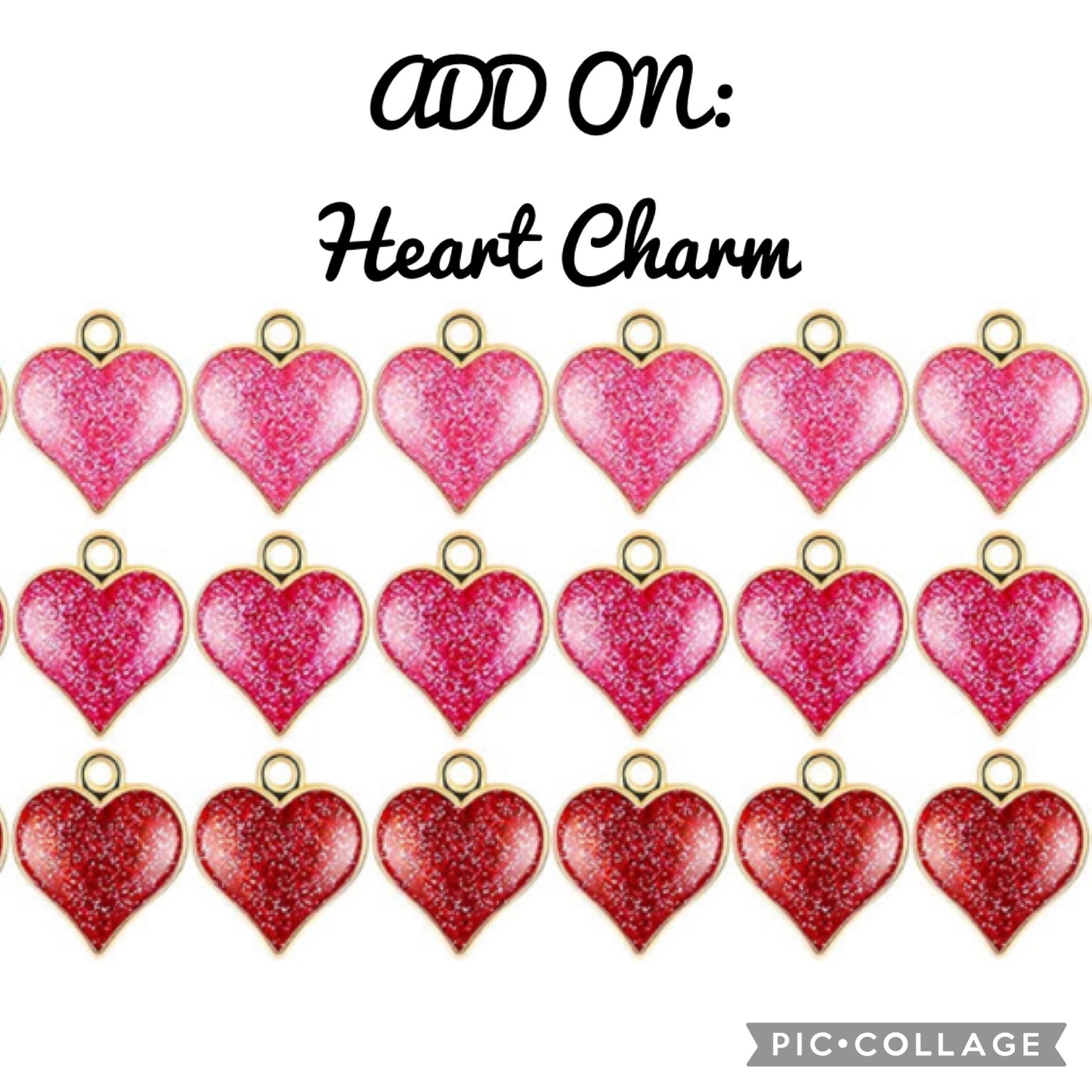 Heart Charm~ Charms for Bows/Collars & Bandanas