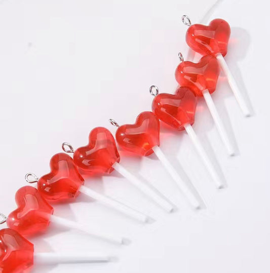Heart Lollipop Charms
