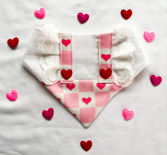 Plaid Heart Pink Overalls | Female Overalls