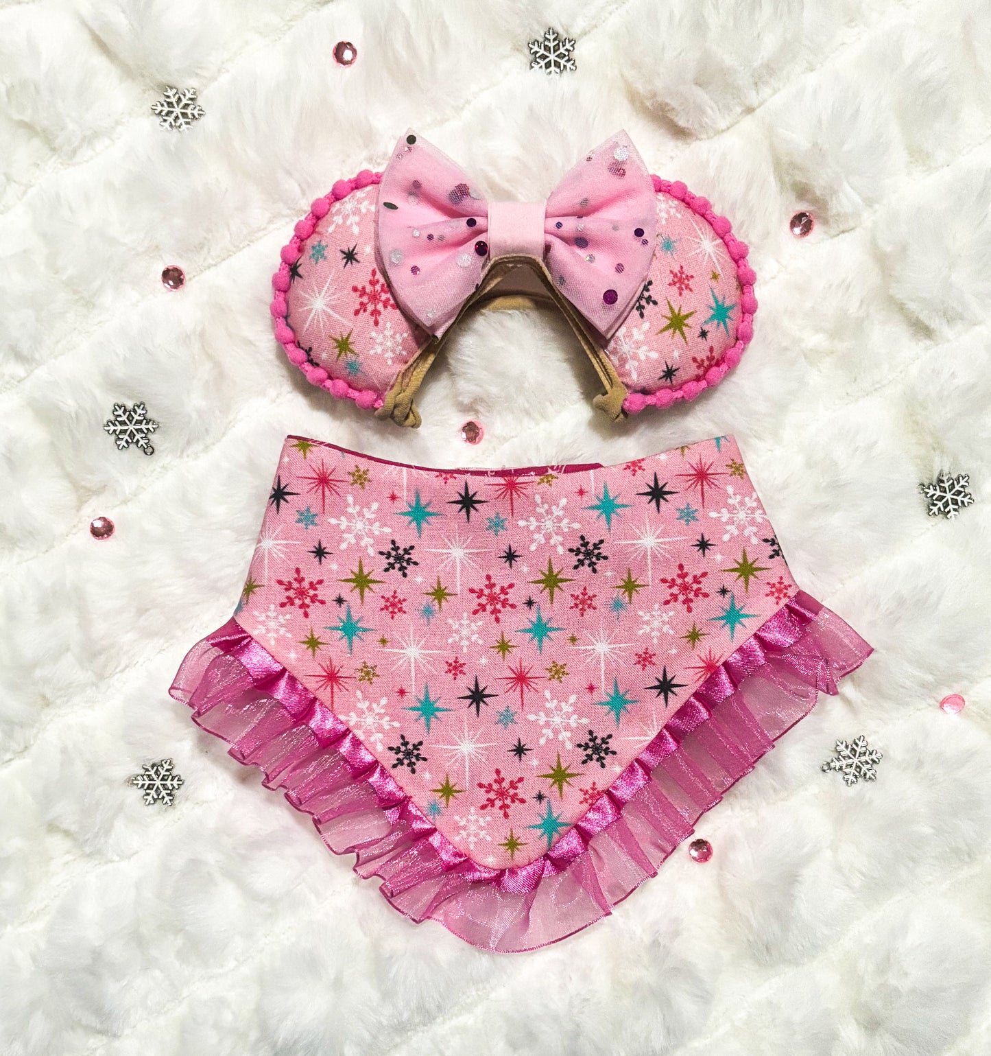 Pink Winter Wonderland| Bows | Bandanas | Butterfly Bow | Hat | Collars & More