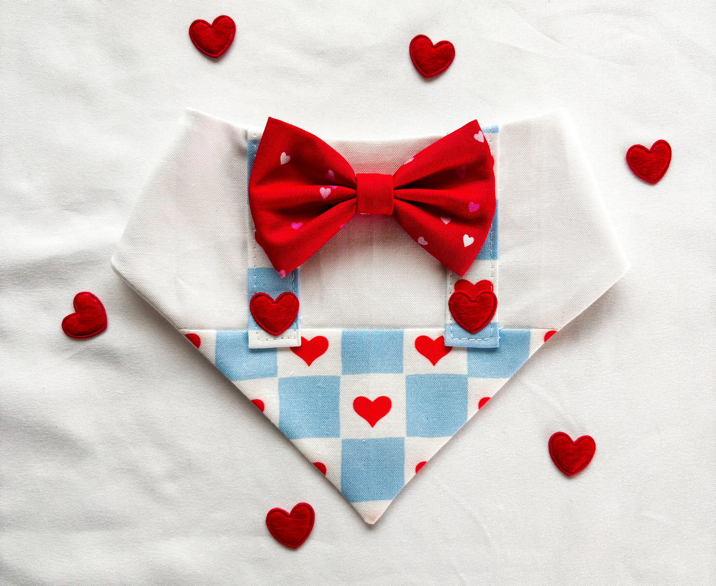 Plaid Heart Blue Overalls | Male Overalls