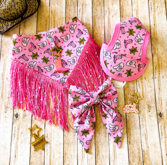 PINK~Pleionecreative Collab- Pupsnbows Extra items-Hats | Bows | Bandanas | Butterfly Bow | Hat | Collars & More