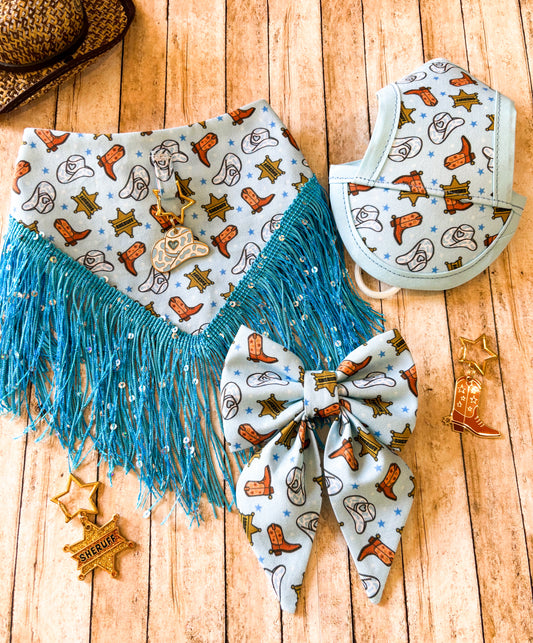 BLUE~Pleionecreative Collab- Pupsnbows Extra items-Hats | Bows | Bandanas | Butterfly Bow | Hat | Collars & More