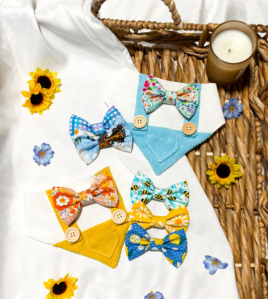 Boy Overalls | Exchangeable Bow Tie Bundle of 4 Bow Ties | Corduroy Overalls | Spring Bows