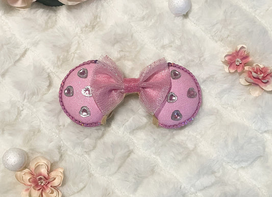 Pink Diamond hearts Ears | Charms on ears