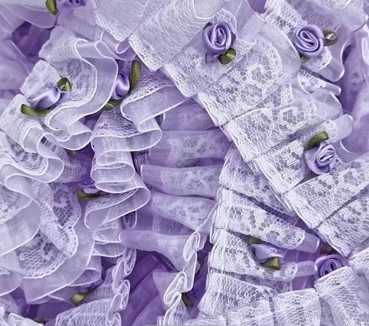 Purple lace rose Trimming for Bandanas