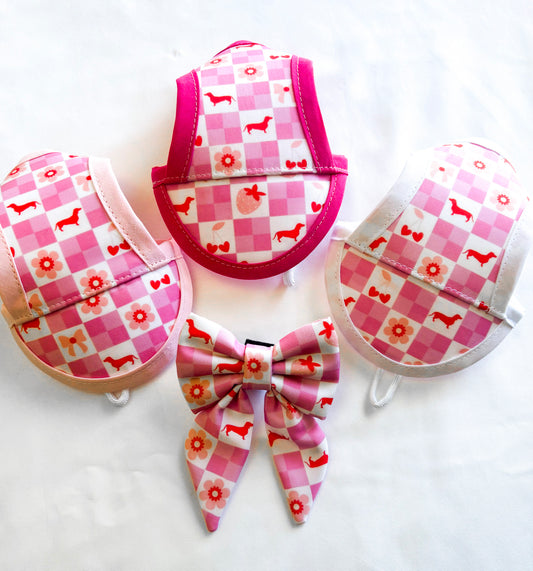 Pink Ween plaid | Bows | Bandanas | Butterfly Bow | Hat | Collars & More