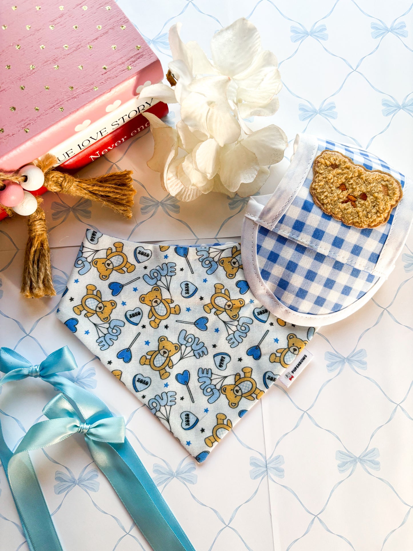 Blueberry Love Bears | Bows | Bandanas | Butterfly Bow | Hat | Collars & More