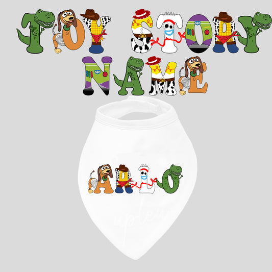 Toy Story Name Bandana / Personalized / Customizable