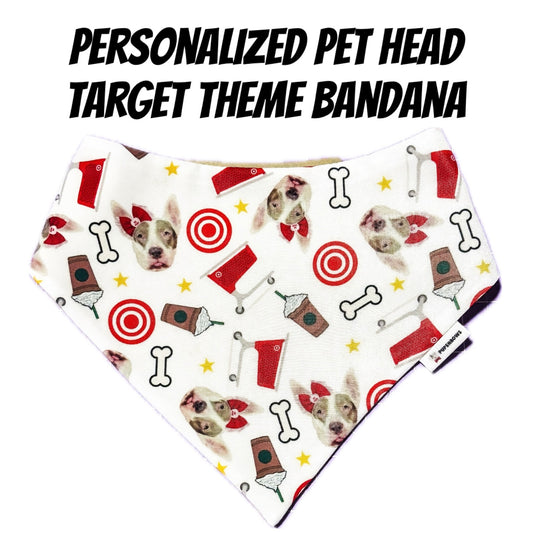 Personalized Pet Head Target Theme Bandana