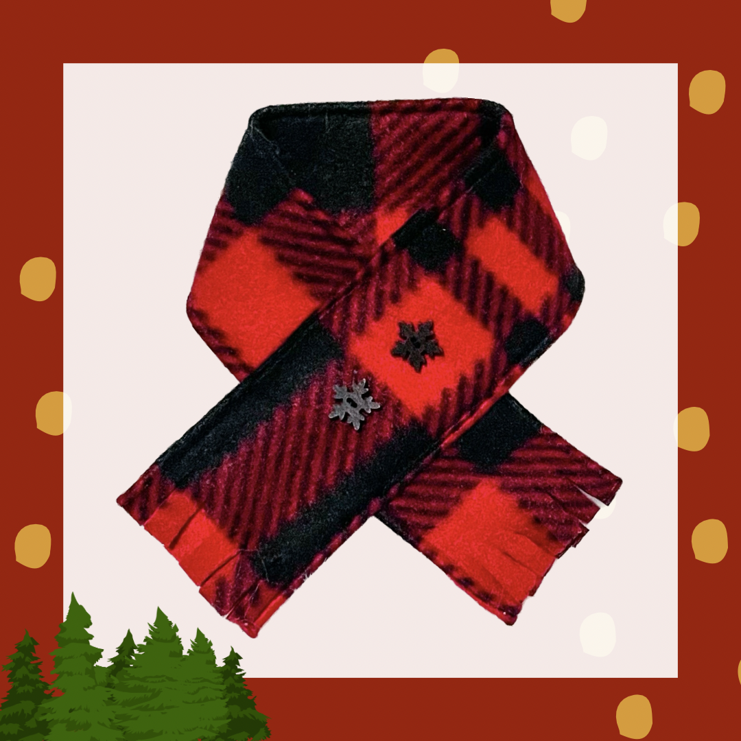 New Dog Scarf Cris Cross | Fleece Scarf | Hassle free Dog Scarf | Slip On Pet Scarf|  Dog Neck Warmer | Dog Winter Clothes