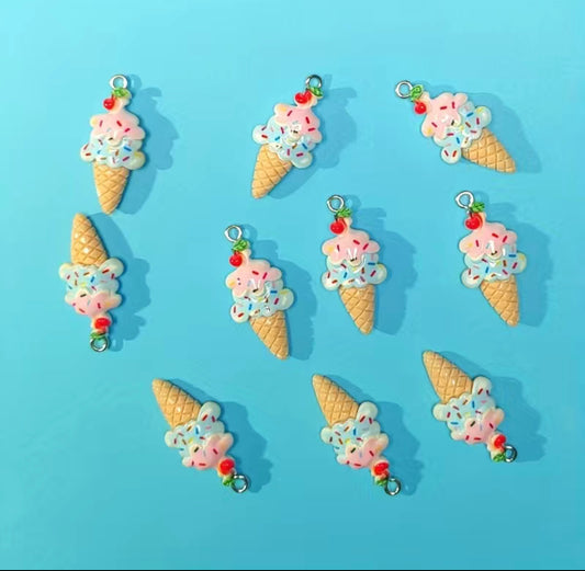 Double scoop ice cream~ Charms for Bows/Collars & Bandanas