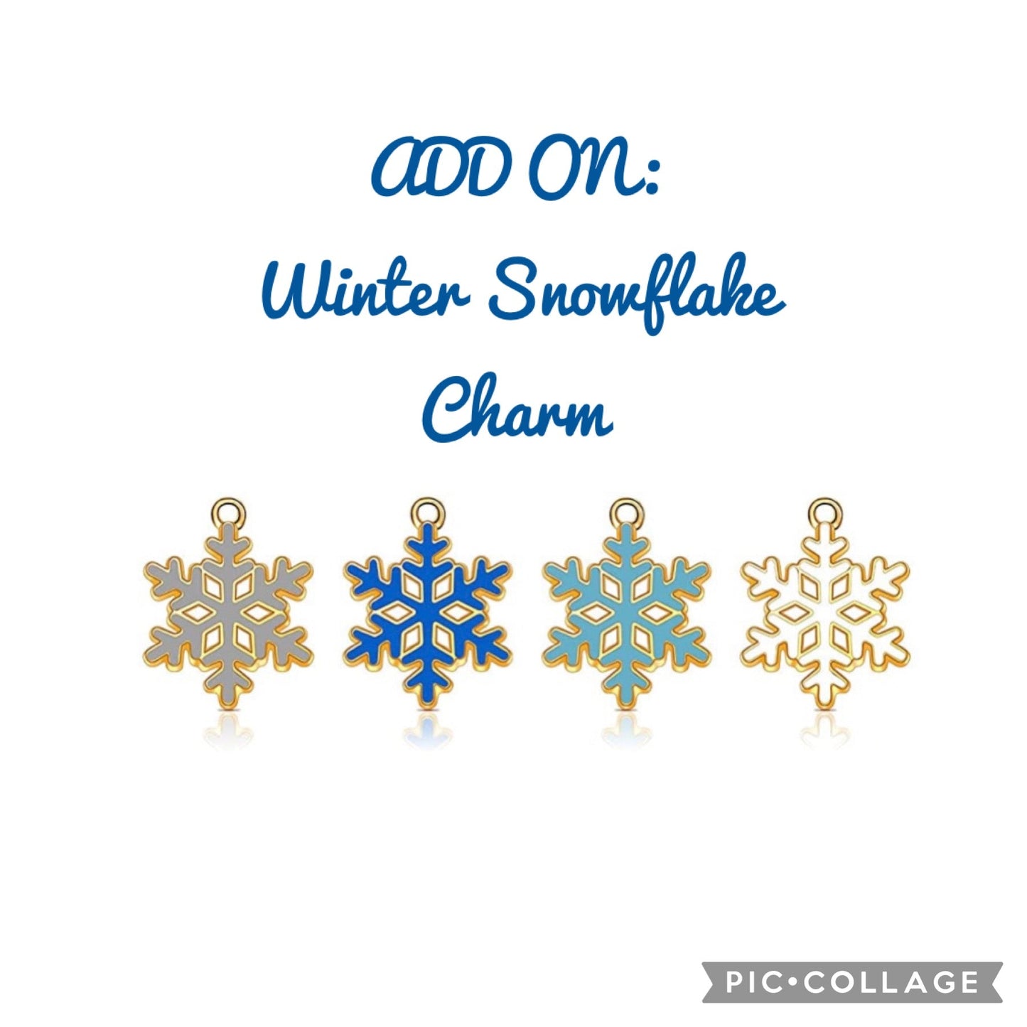 Snowflake Charms~ Charms for Bows/Collars & Bandanas